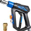 Pressure Washer Gun 4000PSI M22 14/15MM Inlet, Stubby Short Power Washing Gun with 1/4'' Quick Connect for Foam Cannon, Homework Cleaning & Car Wash