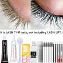 Lash T-i-n-t Kit Black, 15ml Eyelash D-y-e, Full Brow T.i.n.t. Set With Tools, DIY Eyelash Eyebrow T-i-n-ting Makeup At Home, Be Voluminous And Energetic For 6 Weeks(Black Stain Mascara Look)