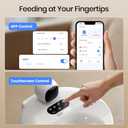 Automatic Wet Food Cat Feeder with 3MP Camera, App Control, Dual Semiconductor Cooling, Heating Feeding Area, 5 Stainless Steel Trays Pet Food Dispenser