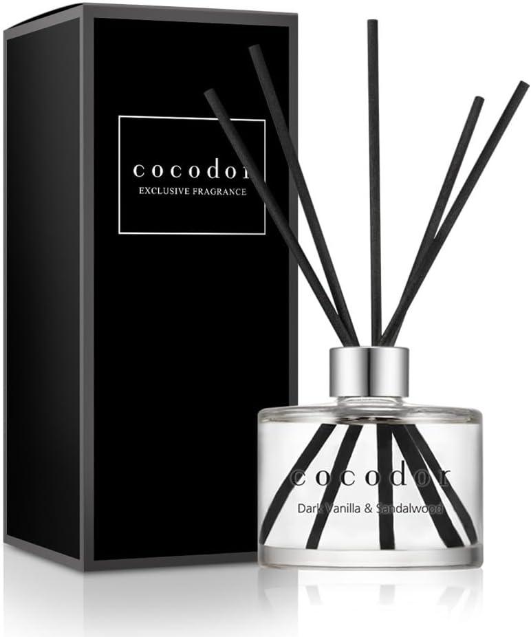 Cocod'or COCODOR Signature Reed Diffuser/Dark Vanilla&Sandalwood/6.7oz/1Pack / Home Fragrance Scent Essential Oil Stick Diffuser for Bedroom Bathroom Home Dcor