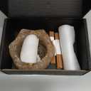 Incense Holders 40 Incense Sticks Rose Quartz Resin and Crystal Lotus Burner Soothe The Nerves Removable Ash Collector for Meditation, Yoga & Spiritual Home Decor (3.15")