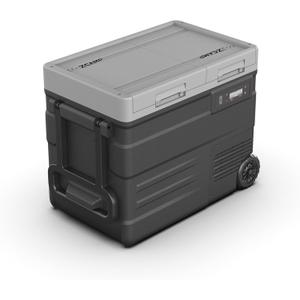UD45 12V Car Refrigerator,Dual Zone Car Fridge with Wheels,42QT(40.5L) Electric Cooler Portable Freezer,12 Volt Refrigerator -4℉~68℉,12/24V DC 100-240V AC for Camping, Travel, Truck, RV