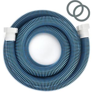 15ft 1 1/2" Pool Hose for Above Ground Pools 15ft Long Pool Pump Replacement Filter Hoses 1.5" EVA Swimming Pool Filter Hose for Filters Pumps, Saltwater Systems and Sand Filters (Blue)
