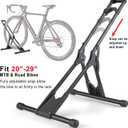 CHEPARK Bike Floor Stand Rack- Indoor Bike Stand for Garage/Home - Bike Storage Bicycle Parking Rack Fit 20-29 Mountain Road Bikes (2 Bike Rack)