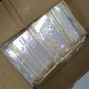Floroom 6 Pack 5x7 Inch Clear Acrylic Sign Holders, Double-Sided Gold Display Stand Picture Frames for Table Numbers, Menus, Flyers, Weddings, and Offices