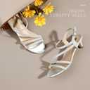 IDIFU Women's Dressy Strappy 2 Inch Low Kitten Heel Open Toe Sandals Dress Shoes for Woman Lady in Bridal Dance Evening (5)