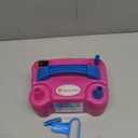 IDAODAN Electric Balloon Pump, Portable Electric Balloon Blower Machine Balloon Air Pump Dual Nozzle Rose Red 110V 600W Balloon Inflator for Party Decorations