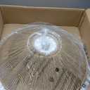 Modern Farmhouse Chandelier for Dining Room, 5-Lights Gold Chandelier for Entryway, Hand-Woven Rattan Pendant Light for Bedroom Kitchen Living Room