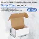 EXYGLO Trading Card Storage Box 25 Pack 340 Count 20pt, 7.1x4.1x3.2 Inch White Cardboard Card Boxes for TCG/MTG/Sport Cards, Fit 3x4 Toploader Shipping or Storing, 8500 Max Capacity in Total