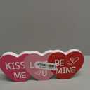 Yalikop Valentine's Day Decoration Heart Wood Sign Love Wooden Sign Tabletop Centerpiece Romantic Wooden Freestanding Valentines Table Decor for Valentine's Day Wedding, Red, Rose Red and Pink