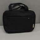 BAGSMART Toiletry Bag Travel Bag with Hanging Hook, Water-resistant Makeup Cosmetic Bag Travel Organizer for Accessories, Shampoo, Full-size Container, Toiletries (Black, Medium)