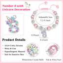 UPROMI Birthday Gifts for 3-12 Year Old Girl Unicorn Bracelet, Christmas Gifts for Daughter/Granddaughter/Niece