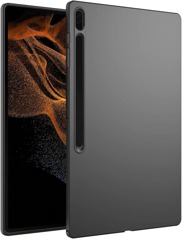 WOGROO Case for Galaxy Tab S8/ S9 Ultra 14.6 Inch, Thin and Soft Protective Cover for Samsung Galaxy Tab S8/ S9 Ultra 14.6 inch Tablet [SM-X900/ X906], Black
