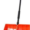 Yocada Snow Shovel for Driveway Home Garage Snow Removal Aluminum Strip with D-Grip Handle 55 inch Long Large Capacity Shovel for Garden Car Camping Outdoor, Orange