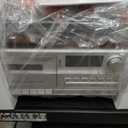 Record Player with Bluetooth 3 Speed Turntable Built in Stereo Speakers CD Cassette USB SD Playback AM FM Radio with Remote Control for Daily Listening and Music Collection (Silver-T408)