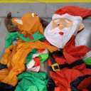 7FT Christmas Inflatables Outdoor Decorations, Blow Up Yard Decorations with Santa Claus Penguins Reindeer and Gift Bag Inflatable with LED Lights for Indoor Outdoor Yard Garden Decor