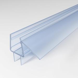 Frameless Shower Door Bottom Seal Strip for 3/8" (10mm) Thick Shower Glass, 36" Long Shower Sweep with Drip Rail, Vinyl Material, Clear - Stop Shower Leaks and Create a Water Barrier