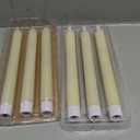 GenSwin Flameless Ivory Taper Candles Flickering with 10-Key Remote, Battery Operated Led Warm 3D Wick Light Window Candles Real Wax Pack of 6, Christmas Home Wedding Decor(0.78 X 9.64 Inch)