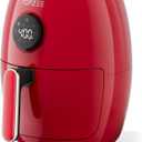 Small Compact Air Fryer, 2.1QT, 4-in-1 Small Mini Airfryer, Bake, Roast, Reheat, 98% Less Oil, Adjustable Temperature Control w/ 60min Timer, Quiet, Nonstick & Dishwasher Safe Basket, BPA-Free, Red