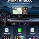 2-in-1 Wireless CarPlay Adapter for Streaming Netflix/YouTube/TikTok/TF Card, 2025 Magic Video AI Box & Android Auto Dongle, Plug & Play, Fit with iPhone 8+/iOS10+/Android 11+
