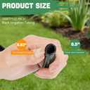 1/2 Inch Drip Irrigation Tubing - 100FT Flexible Garden Irrigation Hose for Outdoor Watering, Compatible with Most Drip System Fittings, 2 Six-Way Connectors & 2 Shut-off Valves Included (Black)