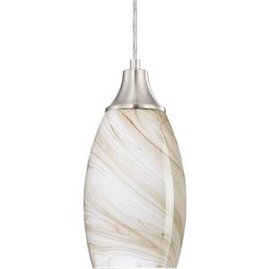 karyfine Mini Pendant Lights Kitchen Island Beige Marble Glass Lamp Shade Hand Blown Glass Pendant Light with Brush Nickel Finish Adjustable Cord for Kitchen Over Sink Hallway,Dining Room