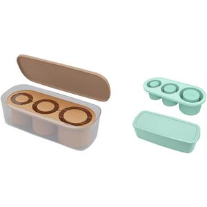 Silicone Ice-Cube Tray with Lid for 20-40 Oz Tumblers, 3 Hollow Cylinder Ice-Cube Molds for Mug, Reusable Large Easy Install A