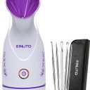 Nano Ionic Facial Steamer KINLITO Facial Steamer with Warm Mist Portable Face Humidifier for Deep Cleaning Unclog Pores with Blackhead Remover, Aromatherapy Kit for Personal Home SPA (Purple)