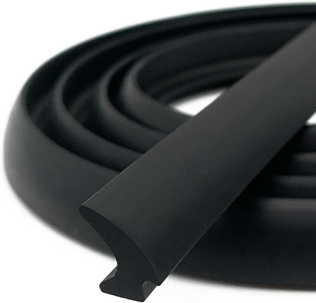 RV Window Seal, W: 1/4" x H: 1/2" Rubber Windshield Gasket, RV Window Weather Stripping for Boat, Vehicle, Home Application and More, 20Feet