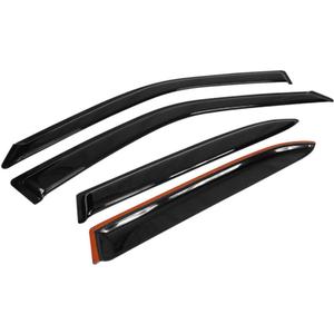Window Visor 4pcs Sun Rain Deflector Guard Front Rear Left Driver Right Passenger Upper Side Tape on External Style Acrylic Smoke Tinted for Toyota for Corolla 1998-2002
