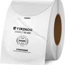 Clear Thermal Labels Vinyl 2 Inch Self-Adhesive Round Stickers Circle Roll Waterproof Printer Decals Package Seal for QR Code Envelope Office Retail Home 300 PCS