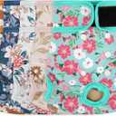 Female Dog Diapers 5Pcs - Premium Reusable Diapers for Doggie in Heat - Highly Absorbent Dog Diapers Female for Pet Incontinence with Adjustable Snaps, Breenish Lily Flower, S