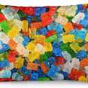 Gummy Bear Funny Food Throw Pillow Covers Decorative Pillow Case Fun Decor Square Couch Cushion Cover for Home Decor Sofa Living Room Bed Car Sofa 20x30 Inch