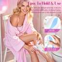 Electric Razors for Women,Electric Shaver for Women Leg,Rechargeable Painless Shaver for Body Hair,Anti-Slip Cordless Waterproof Wet Dry Trimmer, Smooth Close Shave for Underarms Bikini(Light Blue)