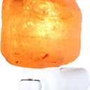 Himalayan Salt Lamp Night Light Plug in, Certificated 360 Degree Rotatable Wall Plug with Extra 2 Replacement Bulbs Bathroom Bedroom Night Light, Pink Crystal Rock Salt Hand Crafted (Natural-1 pack)