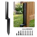 Fence Post Repair Kit, 33.6" Height Upgraded 2.5"Width Heavy Duty Fence Post Repair Stakes, Thickened Anchor Ground Spike for Repairing Tilted/Broken Wood Posts (1)