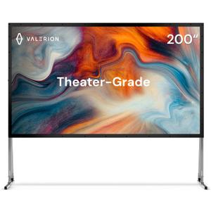 200" Outdoor Projector Screen with Stand  3-Min Setup, Wheeled Carry Bag, 4K/8K UHD Support, Freestanding, Portable Alloy Frame, 16:9 HD, Lightweight for Camping, Backyard, Home Theater