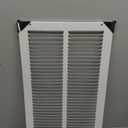 HVAC Premium 10'' x 18'' [Duct Opening] Flat Stamped Steel Return Air Grille - Sidewall and Ceiling - HVAC Vent Duct Cover - White [Outer Dimensions: 11.75''w X 19.75''h]