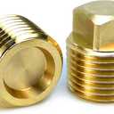 Boat Plugs 1/2 Inch Npt Solid Brass Boat Drain Plug, 2 Pack Garboard Drain Plug Boat Drain Plug Fits Most Boat Hulls (1/2 Inch NPT)