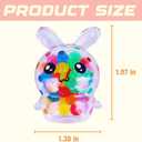 Exun 12 Pcs Easter Bunny Mini Squeeze Balls, Easter Basket Stuffers, Easter Egg Fillers, Squishies Stress Relief Fidget Toys for Kids Boys Girls Toddlers Gifts Party Favors