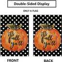 Garden Flag It's Fall Ya'll 1218 Inch Double Sided Burlap Polka Dot Pumpkin Flag Outside Vertical Holiday Yard Decorations (BLACK)