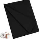 PEASUG 100% Cotton Muslin Fabric, 59 Inch X 5 Yards Muslin Linen Fabric by The Yard, Medium Weight Draping Fabrics Suitable for Sewing Embroidery, Garments, Crafts Material-Black