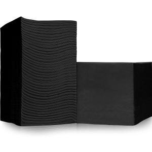 500 Pack Cocktail Napkins Paper - Quality 3-Ply Black Beverage Napkins - Restaurant, Event, Bar Napkins - Perfect Size Dessert Napkins - Party Napkins Bulk - Elegant Wedding Napkins Disposable, 4.5" x 4.5"