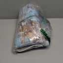 Farmhouse Floral Flower Bath Mat, Teal Daisy Rustic Wooden Plank Country Barn Wood Turquoise Blue Non-Slip Flannel Soft Doormat Floor Entryways Outdoor Indoor Front Door Mat, 16x48