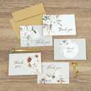 Gooji 4x6 Boho Floral Thank You Cards with Envelopes Bulk 20-Pack Matching Envelopes Assorted Watercolor Birthday Party, Baby Shower, Bridal, Weddings, Blank Notes Business Stationary