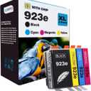 923XL 923e Ink Cartridges for HP Printers 8120e 8130e Series Replacement for HP 923e 923 923XL Ink Cartridges, Compatible for OfficeJet Pro 8125e 8135e 8138e 8139e 8135 8139 8130 e |4 Pack