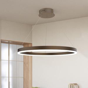 JS NOVA JUNS Modern LED Chandelier 23.6’’ Hanging Pendant Lights Height Adjustable Ceiling Light for Kitchen Island Entryway Dinning Living Room Bedroom Foyer, Bronze