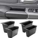 TTCR-II for Ram 1500 Door Side Organizer Tray 2019 2020 2021 2022 2023 2024 2025 2026, for Ram 1500 Door Pocket Insert 4 Pcs with White-Lines Mats (Does not fit 2500 3500)