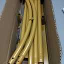 6 ft Arch Backdrop Stand, Wedding Arch Frame, Stable Metal Background Stand with Square Base Ground Nails, for Birthday Party Baby Shower Garland Decoration, Gold