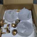 Emak 3 Pack Pendant Lights Kitchen Island, Gold Pendant Light Fixtures with Clear Glass Shade, Modern 8 Inch Globe Hanging Lights for Kitchen, Bedroom, Bar, PL121-GD-3PK